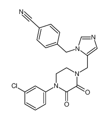 Benzonitrile,4-[[5-[[4-(3-chlorophenyl)-2,3-dioxo-1-piperazinyl]methyl]-1H-imidazol-1-yl]methyl]-_197912-91-7