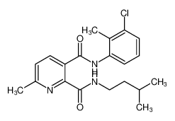 N3-(3-chloro-2-methylphenyl)-N2-isopentyl-6-methylpyridine-2,3-dicarboxamide_197919-63-4