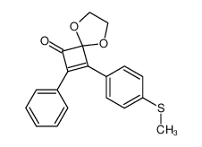 3-(4-Methylthiophenyl)-4-phenyl-3-cyclobuten-1,2-dione-2-(ethylene acetal)_197957-46-3