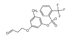 3-[5-methyl-3-(2-trifluoromethylphenylsulfonyloxy)phenoxy]-propionaldehyde_197959-56-1