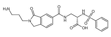 (S)-3-(2-(3-aminopropyl)-3-oxoisoindoline-5-carboxamido)-2-(phenylsulfonamido)propanoic acid_197964-59-3