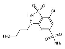 2-butylamino-6-chloro-benzene-1,4-disulfonic acid diamide_19797-54-7