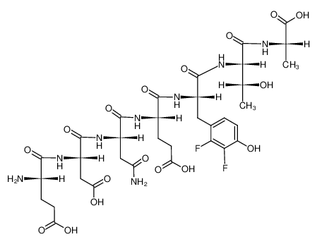 (S)-4-{(S)-2-[(S)-2-((S)-2-Amino-4-carboxy-butyrylamino)-3-carboxy-propionylamino]-3-carbamoyl-propionylamino}-4-[(S)-1-[(1S,2R)-1-((S)-1-carboxy-ethylcarbamoyl)-2-hydroxy-propylcarbamoyl]-2-(2,3-difluoro-4-hydroxy-phenyl)-ethylcarbamoyl]-butyric aci_197972-06-8