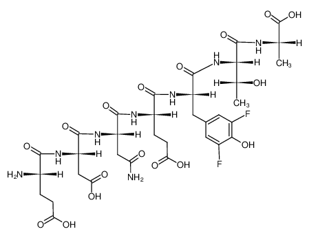 (S)-4-{(S)-2-[(S)-2-((S)-2-Amino-4-carboxy-butyrylamino)-3-carboxy-propionylamino]-3-carbamoyl-propionylamino}-4-[(S)-1-[(1S,2R)-1-((S)-1-carboxy-ethylcarbamoyl)-2-hydroxy-propylcarbamoyl]-2-(3,5-difluoro-4-hydroxy-phenyl)-ethylcarbamoyl]-butyric aci_197972-08-0