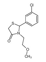 2-(3-chloro-phenyl)-3-(2-methoxy-ethyl)-thiazolidin-4-one_19798-26-6