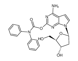 4-amino-7-(2-deoxy-β-D-erythro-pentofuranosyl)-7H-pyrrolo[2,3-d]pyrimidin-2-yl diphenylcarbamate_198008-12-7