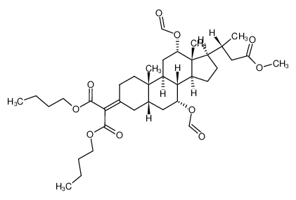 methyl 3-[bis(butoxycarbonyl)methylidene]-7α,12α-bis(formyloxy)-24-nor-5β-cholan-23-oate_198016-15-8