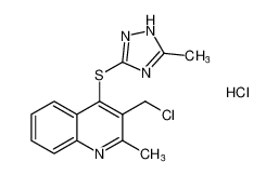 3-(chloromethyl)-2-methyl-4-((5-methyl-1H-1,2,4-triazol-3-yl)thio)quinoline hydrochloride_198017-73-1