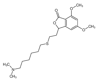 3-(2-((6-(dimethylamino)hexyl)thio)ethyl)-5,7-dimethoxyisobenzofuran-1(3H)-one_198018-92-7