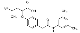 2-(4-(2-((3,5-dimethylphenyl)amino)-2-oxoethyl)phenoxy)-4-methylpentanoic acid_198060-01-4