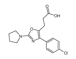 4-(4-chlorophenyl)-2-(1-pyrrolidinyl)-5-oxazolepropionic acid_198064-06-1