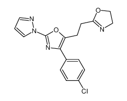 4-(4-chlorophenyl)-5-[2-(2-oxazolin-2-yl)ethyl]-2-(1-pyrazolyl)oxazole_198064-37-8
