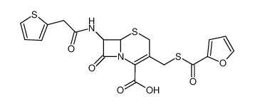 3-(Furan-2-carbonylsulfanylmethyl)-8-oxo-7-(2-thiophen-2-yl-acetylamino)-5-thia-1-aza-bicyclo[4.2.0]oct-2-ene-2-carboxylic acid_1981-27-7