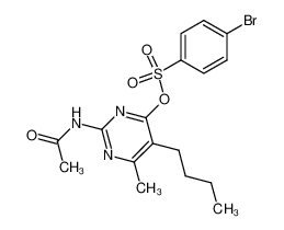 2-acetylamino-4-(4-bromo-benzenesulfonyloxy)-5-butyl-6-methyl-pyrimidine_19810-42-5