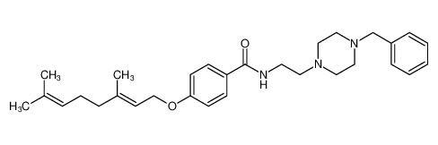 Benzamide,4-[(3,7-dimethyl-2,6-octadienyl)oxy]-N-[2-[4-(phenylmethyl)-1-piperazinyl]ethyl]-, (E)-_198128-82-4