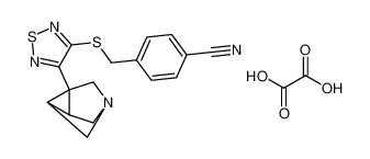4-(((4-(4-azatricyclo[2.2.1.02,6]heptan-1-yl)-1,2,5-thiadiazol-3-yl)thio)methyl)benzonitrile oxalate_198143-16-7
