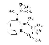 ((1E)-(2-(prop-1-yn-1-yl)-2-borabicyclo[3.3.3]undecane-3,4-diylidene)bis(ethan-1-yl-1-ylidene))bis(trimethylstannane)_198195-53-8