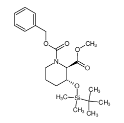 1-benzyl 2-methyl (2R,3R)-3-((tert-butyldimethylsilyl)oxy)piperidine-1,2-dicarboxylate_198198-49-1