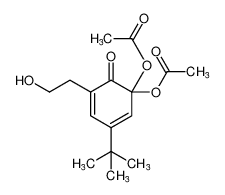 3-(tert-butyl)-5-(2-hydroxyethyl)-6-oxocyclohexa-2,4-diene-1,1-diyl diacetate_198201-95-5