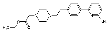 (4-{2-[4-(6-Amino-pyridin-2-yl-)-phenyl]-ethyl}-piperazin-1-yl)-acetic acid ethyl ester_198209-71-1