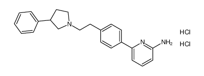 6-(4-(2-(3-phenylpyrrolidin-1-yl)ethyl)phenyl)pyridin-2-amine dihydrochloride_198209-76-6