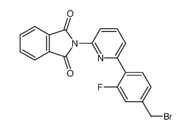 2-(6-(4-(bromomethyl)-2-fluorophenyl)pyridin-2-yl)isoindoline-1,3-dione_198211-91-5