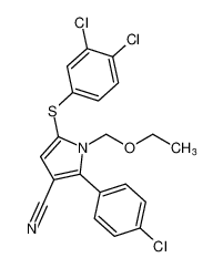 2-(4-chlorophenyl)-5-((3,4-dichlorophenyl)thio)-1-(ethoxymethyl)-1H-pyrrole-3-carbonitrile_198217-41-3