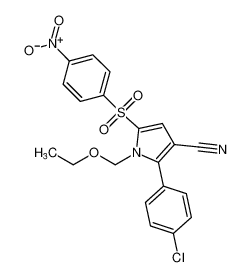 1H-Pyrrole-3-carbonitrile,2-(4-chlorophenyl)-1-(ethoxymethyl)-5-[(4-nitrophenyl)sulfonyl]-_198217-46-8