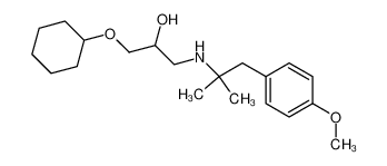 N-(2-hydroxy-3-cyclohexoxypropyl)-1,1-dimethyl-2-(4-methoxyphenyl)ethylamine_198226-15-2