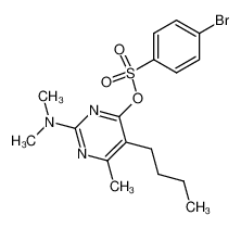 4-(4-bromo-benzenesulfonyloxy)-5-butyl-2-dimethylamino-6-methyl-pyrimidine_19823-12-2