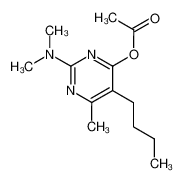 4-acetoxy-5-butyl-2-dimethylamino-6-methyl-pyrimidine_19823-17-7