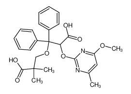 3-[2-Carboxy-2-(4-methoxy-6-methyl-2-pyrimidinyloxy)-1,1-diphenylethoxy]-2,2-dimethylpropionic Acid_198270-19-8