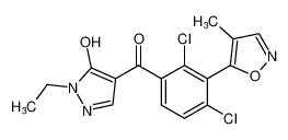 (2,4-dichloro-3-(4-methylisoxazol-5-yl)phenyl)(1-ethyl-5-hydroxy-1H-pyrazol-4-yl)methanone_198272-63-8