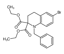 1-benzyl-6-bromo-3,4-dihydro-1H-quinoline-2,2-dicarboxylic acid diethyl ester_198277-52-0