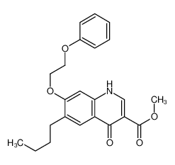 methyl 6-butyl-4-oxo-7-(2-phenoxyethoxy)-1H-quinoline-3-carboxylate_19828-70-7