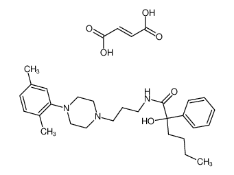(+-)-N-[3-{4-(2,5-dimethylphenyl)-1-piperazinyl}-propyl]-2-hydroxy-2-phenyl-hexanamide, fumarate_198286-27-0