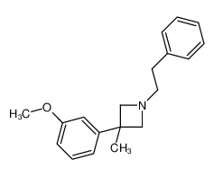 3-(3-methoxyphenyl)-3-methyl-1-(2-phenylethyl)azetidine_19832-28-1