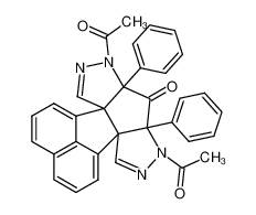 6,8-diacetyl-6a,7a-diphenyl-6,6a,7a,8-tetrahydro-naphtho[1',8':4,5,6]pentaleno[1,6a-c;3,3a-c']dipyrazol-7-one_19832-66-7
