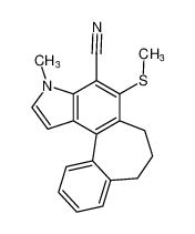 3-methyl-5-(methylthio)-3,6,7,8-tetrahydrobenzo[6,7]cyclohepta[1,2-e]indole-4-carbonitrile_198332-70-6