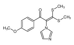 2-(1H-imidazol-1-yl)-1-(4-methoxyphenyl)-3,3-bis(methylthio)prop-2-en-1-one_198413-50-2