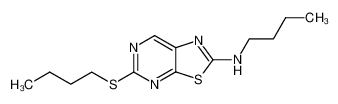 Butyl-(5-butylsulfanyl-thiazolo[5,4-d]pyrimidin-2-yl)-amine_19844-53-2