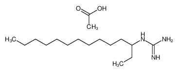 N-(1-Ethyl-dodecyl)-guanidine; compound with acetic acid_19845-46-6