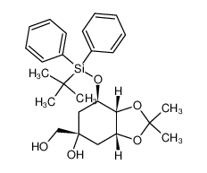 (3aR,5S,7R,7aR)-7-(tert-Butyl-diphenyl-silanyloxy)-5-hydroxymethyl-2,2-dimethyl-hexahydro-benzo[1,3]dioxol-5-ol_198469-37-3