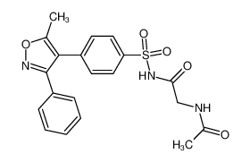 2-(acetylamino)-N-[[4-(5-methyl-3-phenylisoxazol-4-yl)phenyl]sulfonyl]acetamide_198471-57-7