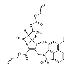 allyl (1S,5R,6S)-2-(5-(iodomethyl-1,8-naphthosultam)methyl)-6-[1(R)-(allyloxycarbonyl)oxyethyl]-1-methylcarbapen-2-em-3-carboxylate_198472-35-4