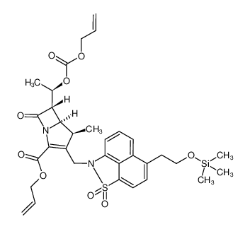 allyl (1S,5R,6S)-2-(4-(trimethylsilyloxyethyl-1,8-naphthosultam)methyl)-6-[1(R)-(allyloxycarbonyl)oxyethyl]-1-methylcarbapen-2-em-3-carboxylate_198472-45-6