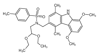 N-(2,2-Diethoxy-ethyl)-N-(5,8-dimethoxy-1,4-dimethyl-9H-carbazol-3-ylmethyl)-4-methyl-benzenesulfonamide_198473-60-8