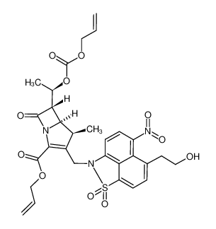 allyl (1S,5R,6S)-2-(4-(2-(hydroxy)-ethyl-5-nitro-1,8-naphthosultam)methyl)-6-[1(R)-(allyloxycarbonyl)oxyethyl]-1-methylcarbapen-2-em-3-carboxylate_198473-83-5