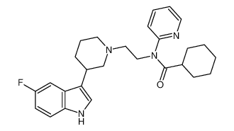 N-(2-(3-(5-fluoro-1H-indol-3-yl)piperidin-1-yl)ethyl)-N-(pyridin-2-yl)cyclohexanecarboxamide_198474-33-8