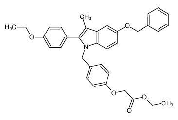 {4-[5-Benzyloxy-2-(4-ethoxy-phenyl)-3-methyl-indol-1-ylmethyl]-phenoxy}-acetic Acid Ethyl Ester_198479-81-1